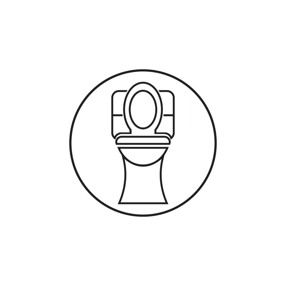 disegno del modello dell'illustrazione di vettore dell'icona della toilette