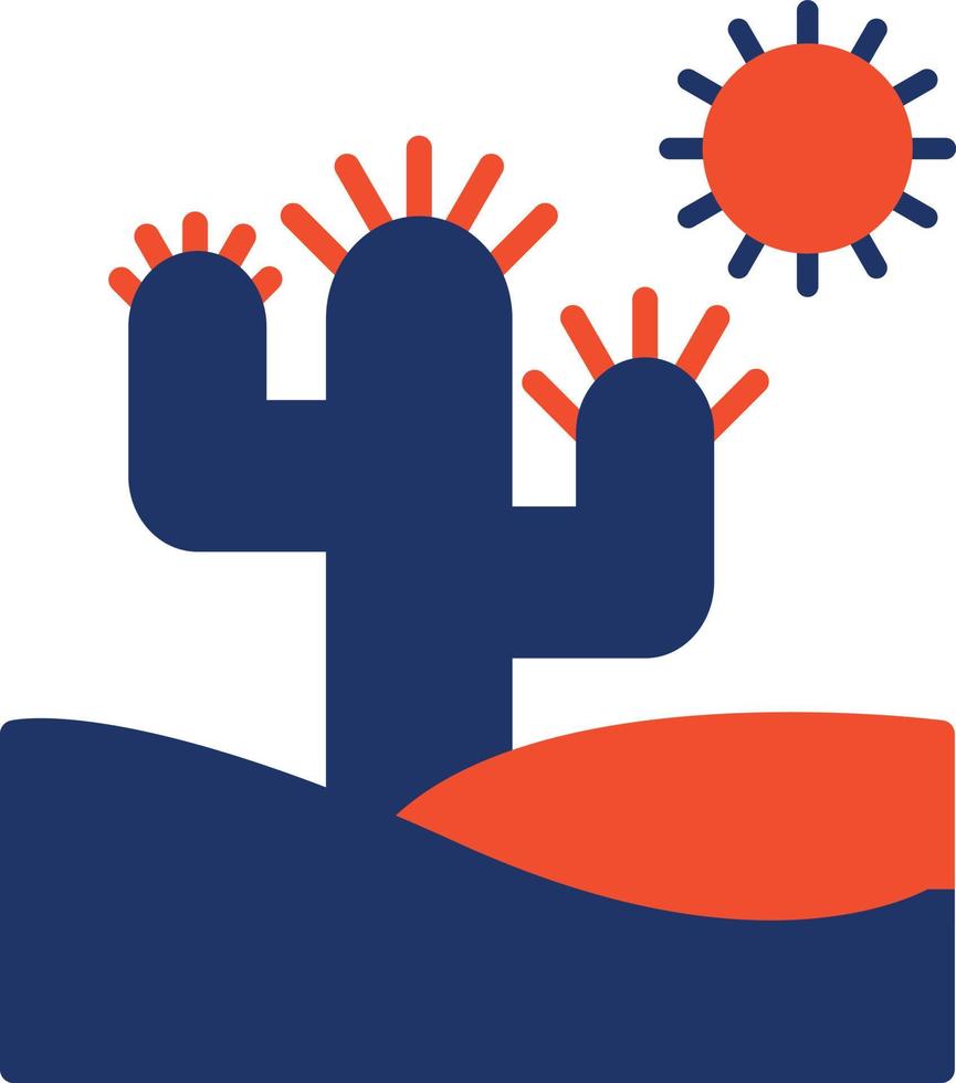 icona del colore del cactus vettore