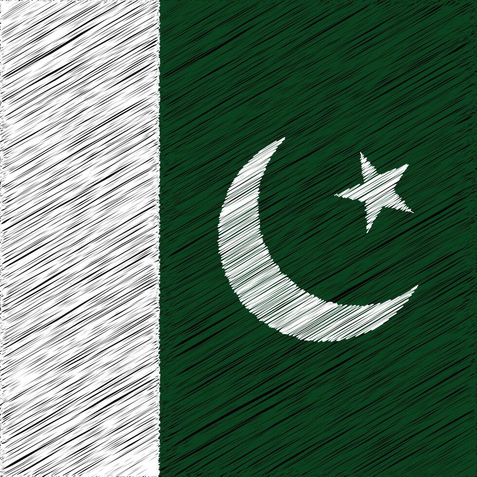 giorno dell'indipendenza del pakistan 14 agosto, design a bandiera quadrata vettore