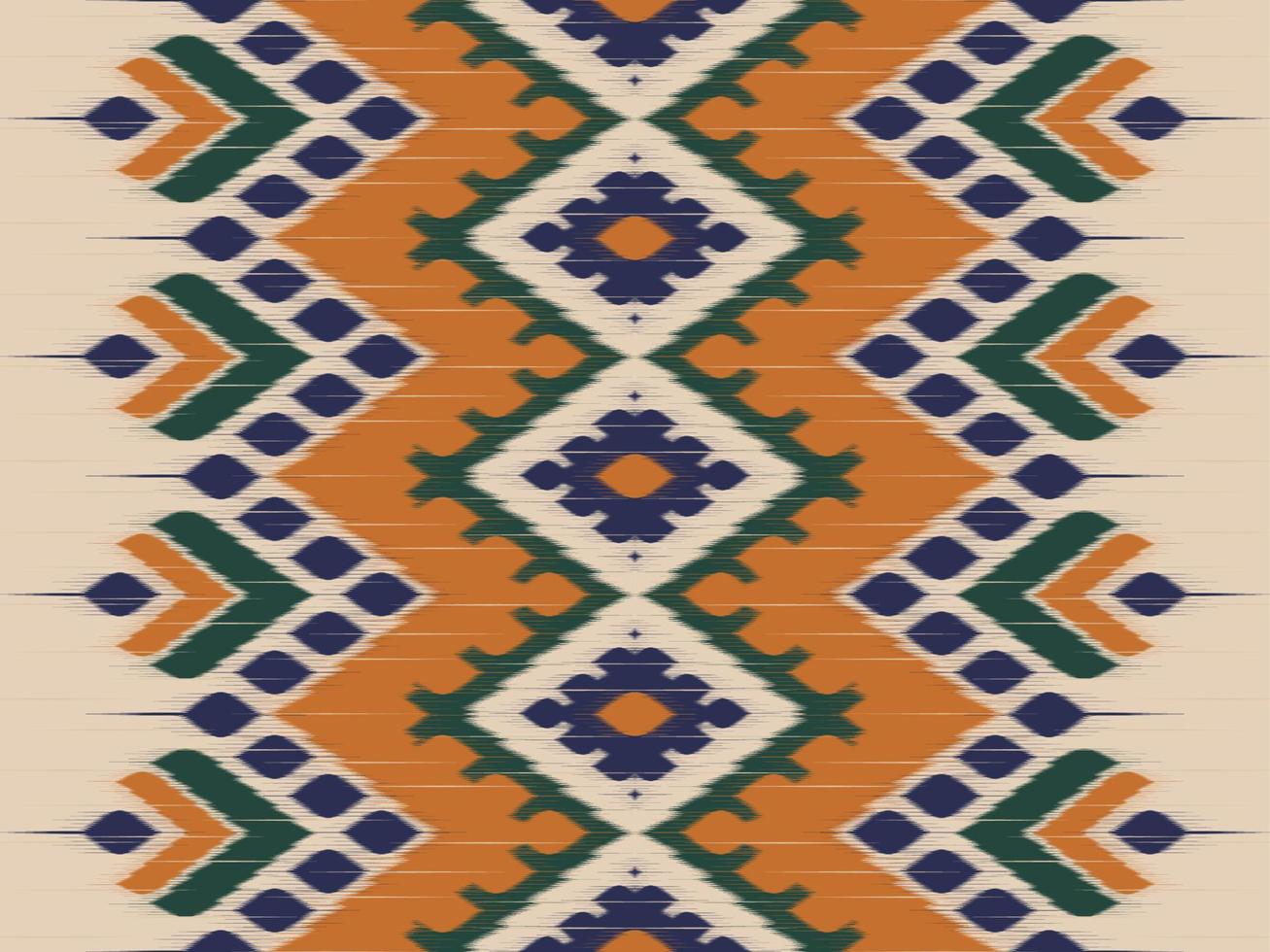 astratto colorato ikat art. modello etnico senza cuciture in tribale. stile messicano a righe. design per sfondo, illustrazione, confezionamento, abbigliamento, batik, tessuto, ricamo. vettore