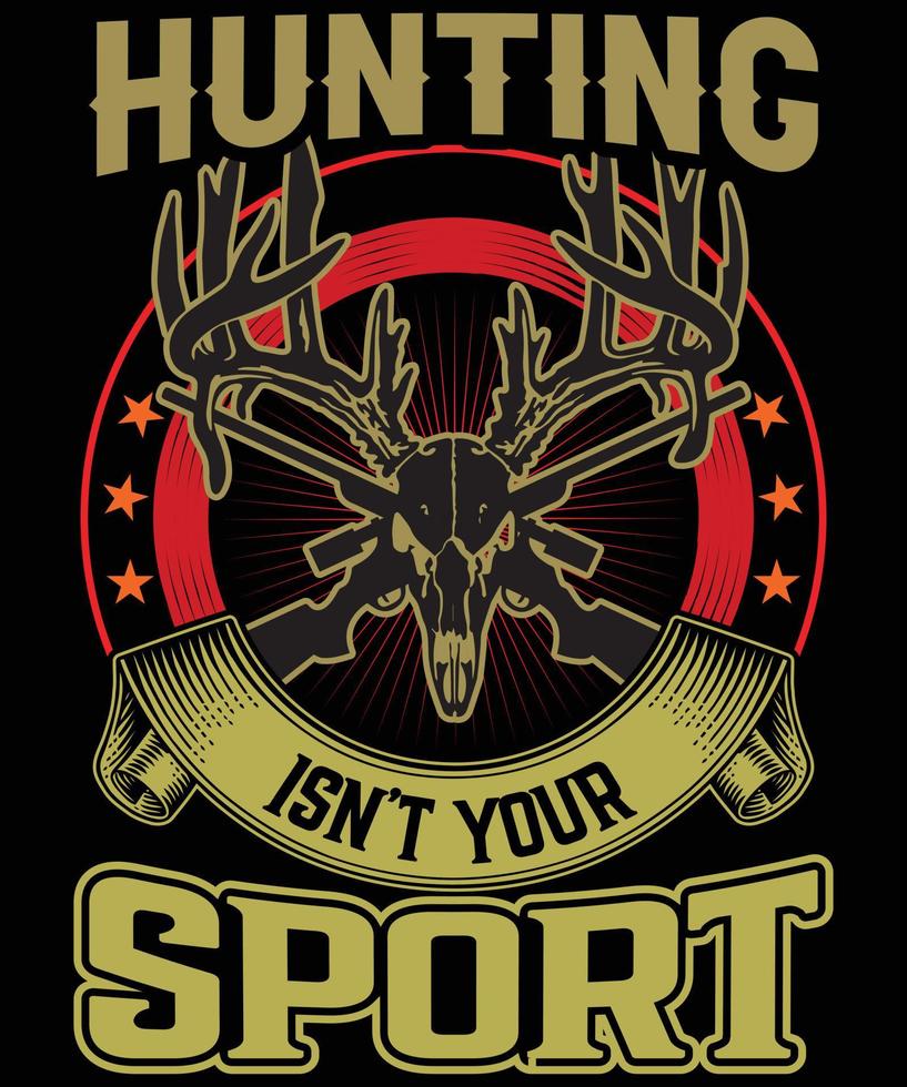 disegno della maglietta da caccia vettore