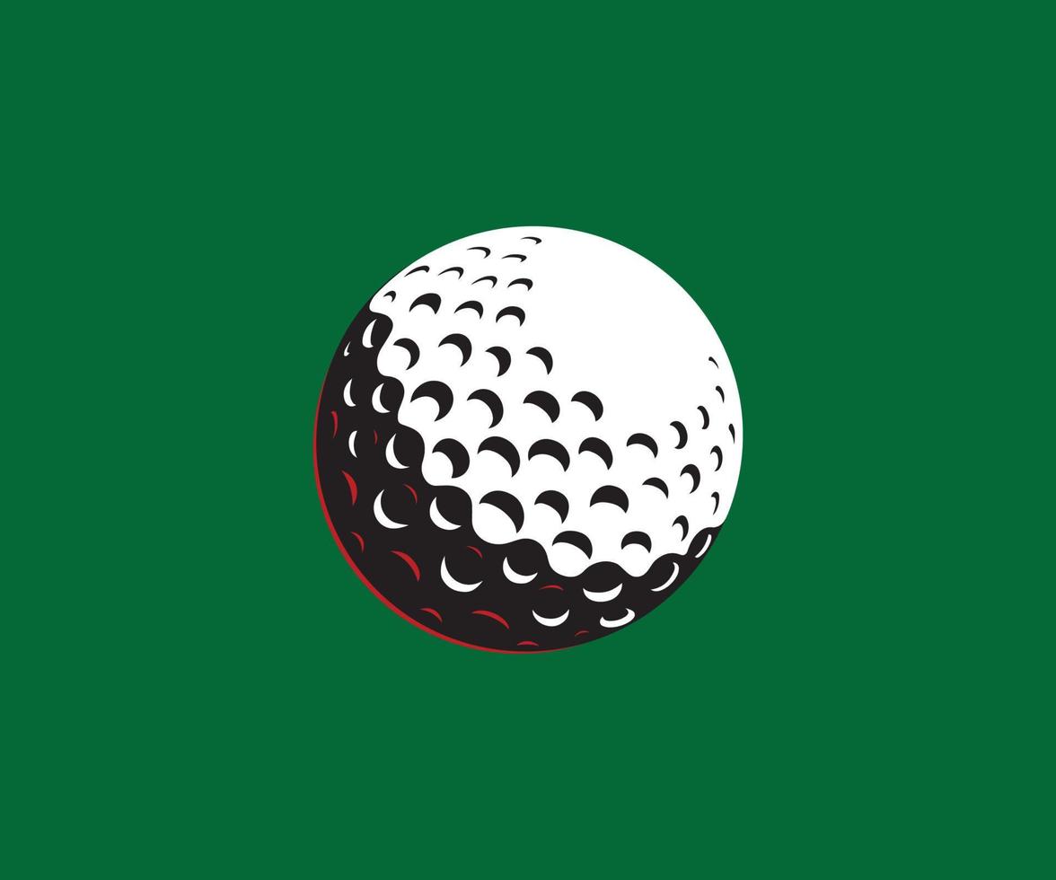logo della pallina da golf, illustrazione vettoriale della pallina da golf, icona della pallina da golf