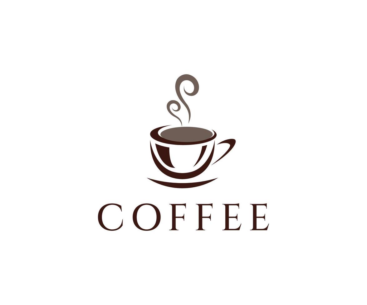 design del logo di caffè e tè vettore