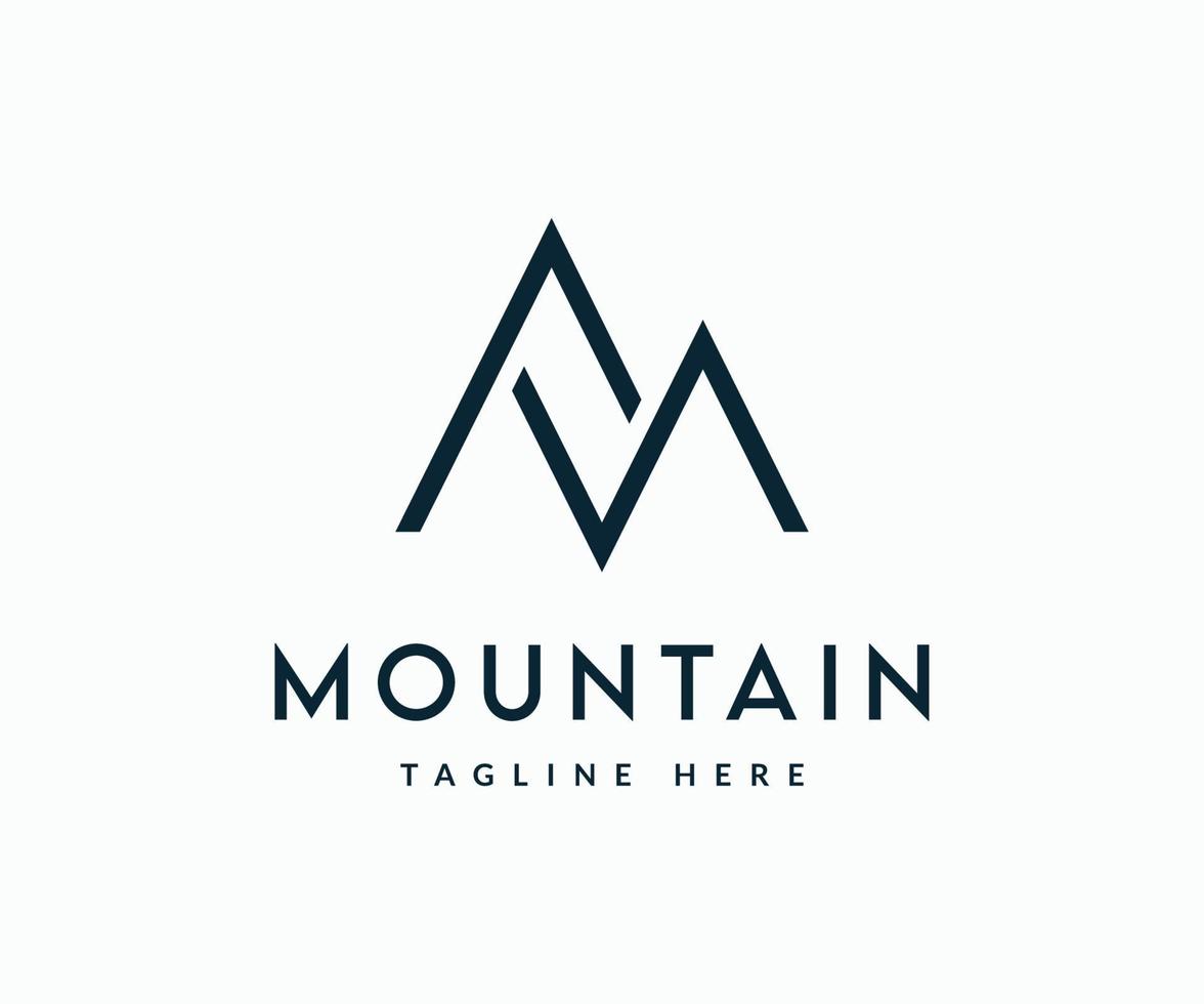 modello di vettore di progettazione di logo di montagna creativo