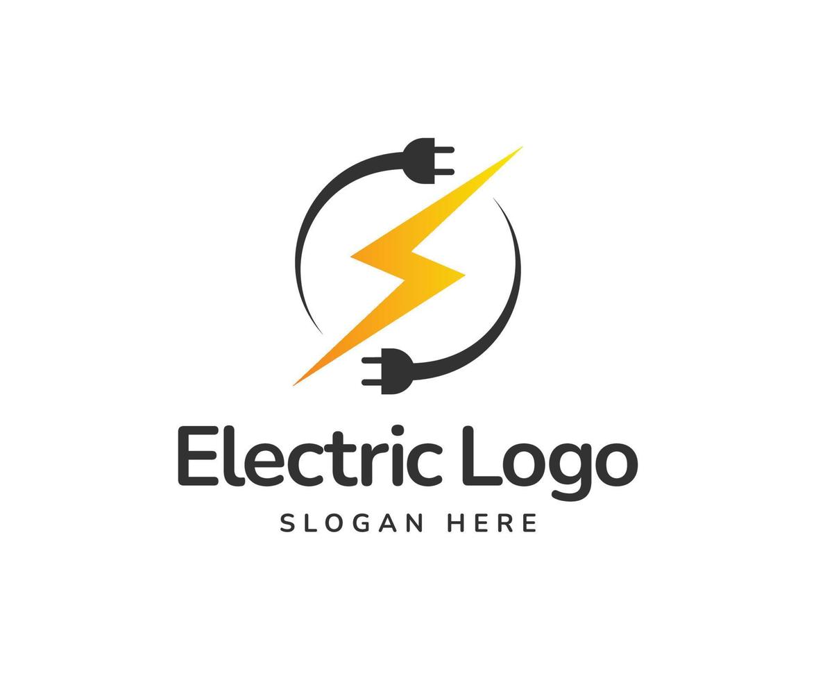logo elettrico, modello di progettazione logo elettrico vettore
