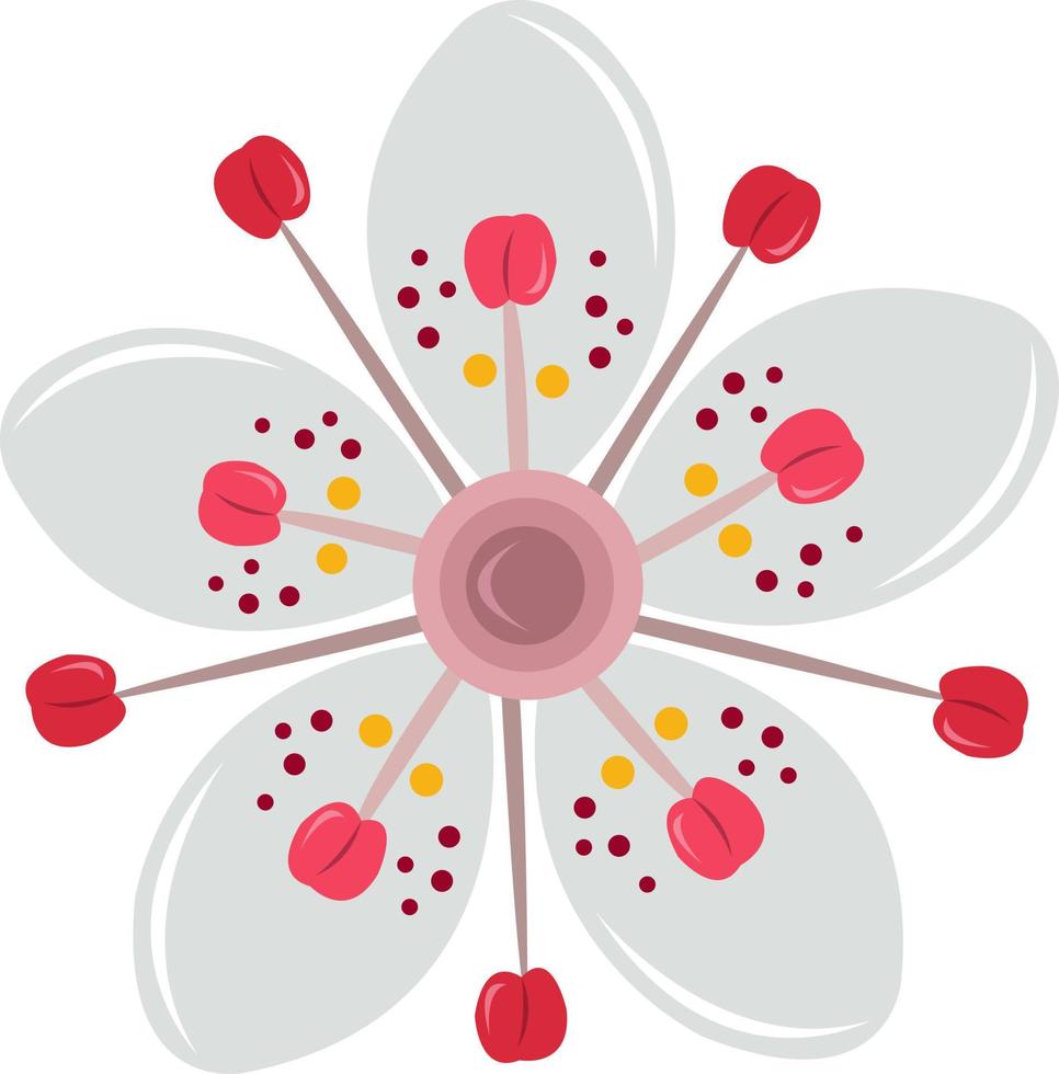 illustrazione vettoriale del fiore dell'orgoglio di Londra per la progettazione grafica e l'elemento decorativo