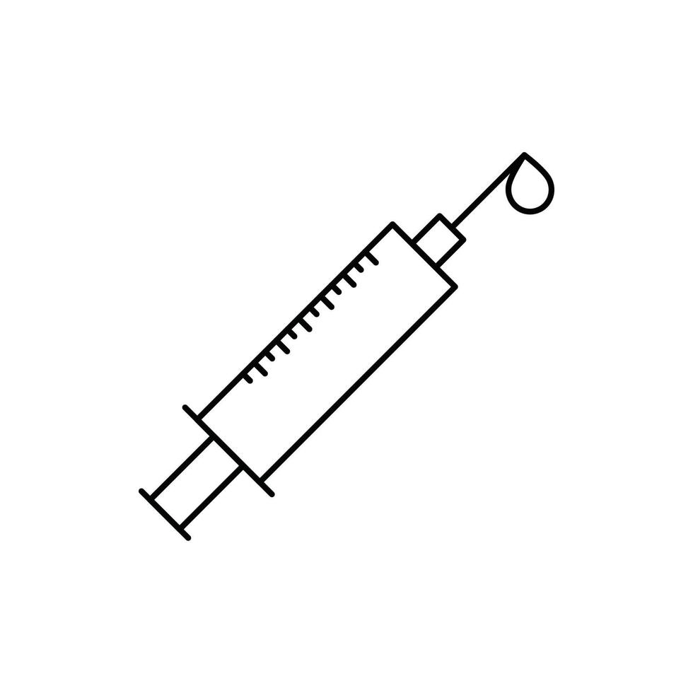 icona di vaccinazione per iniezione di medicina sanitaria vettore