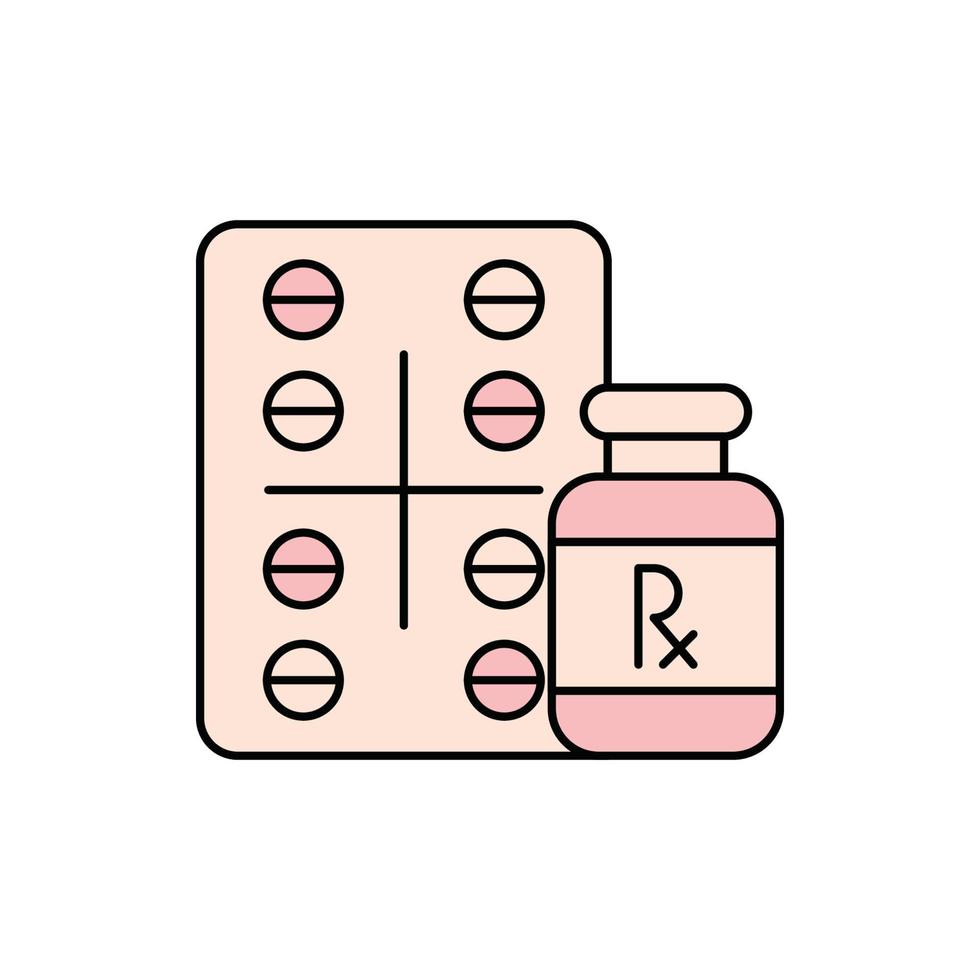 icona della compressa e della bottiglia di medicina sanitaria vettore
