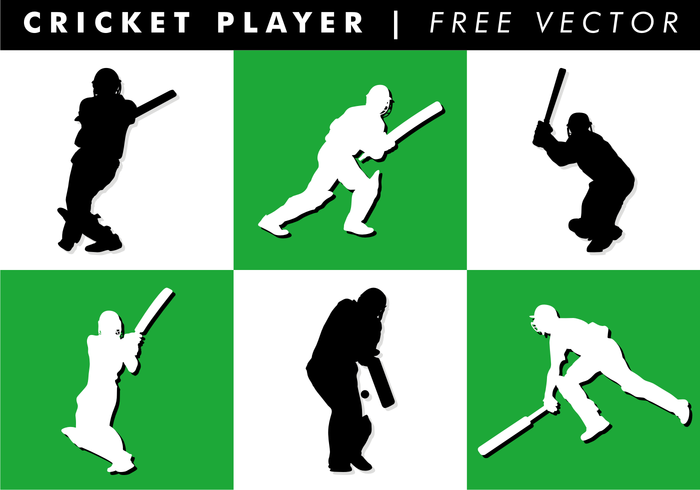Giocatore di cricket vettoriali gratis