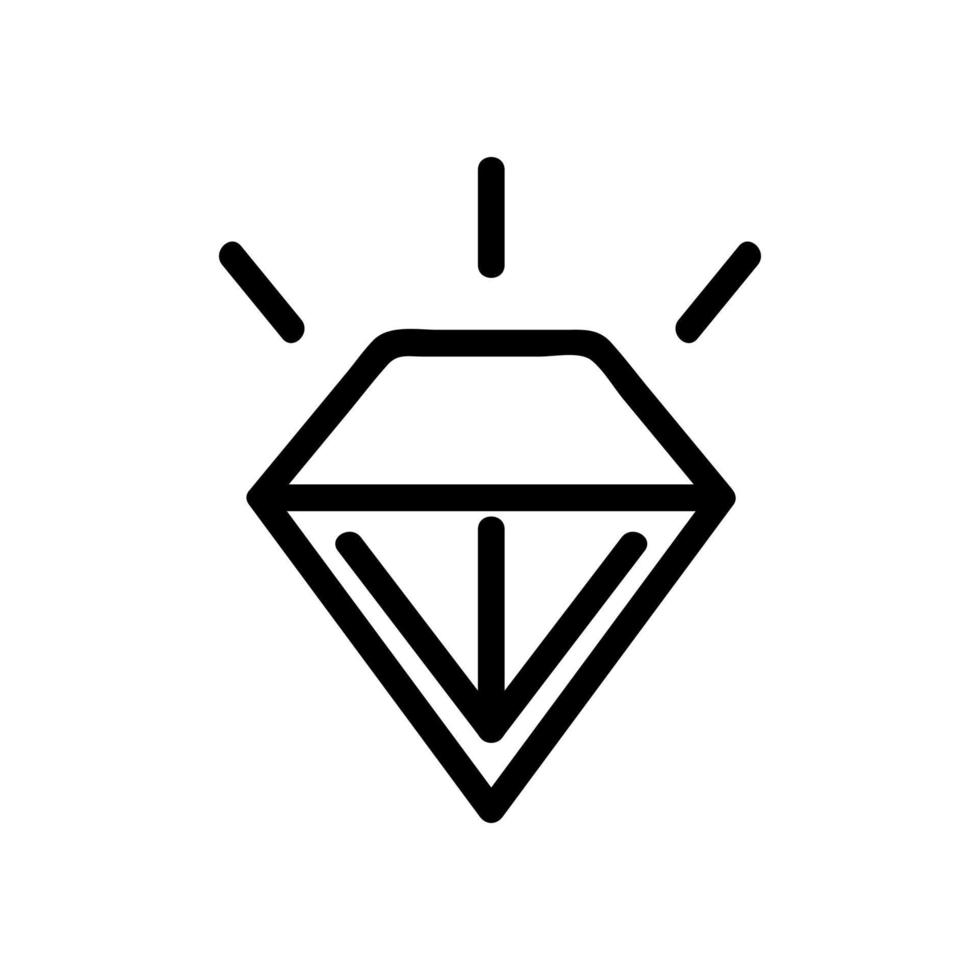 vettore icona smeraldo. illustrazione del simbolo del contorno isolato