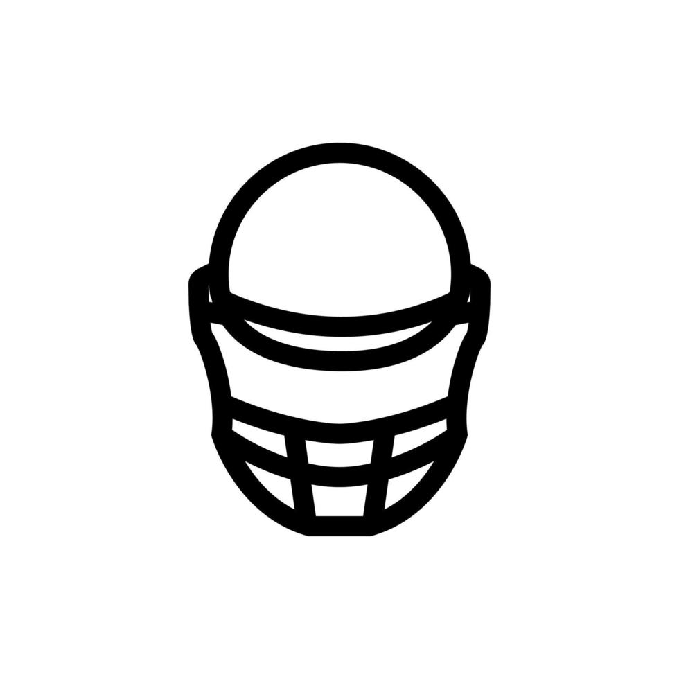 vettore icona casco da cricket. illustrazione del simbolo del contorno isolato