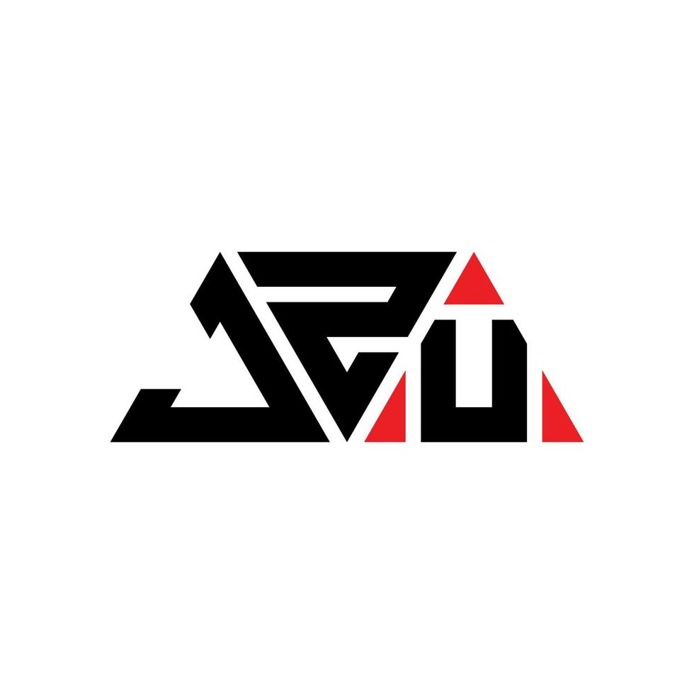 design del logo della lettera del triangolo jzu con forma triangolare. monogramma di design del logo del triangolo jzu. modello di logo vettoriale triangolo jzu con colore rosso. jzu logo triangolare logo semplice, elegante e lussuoso. jzu