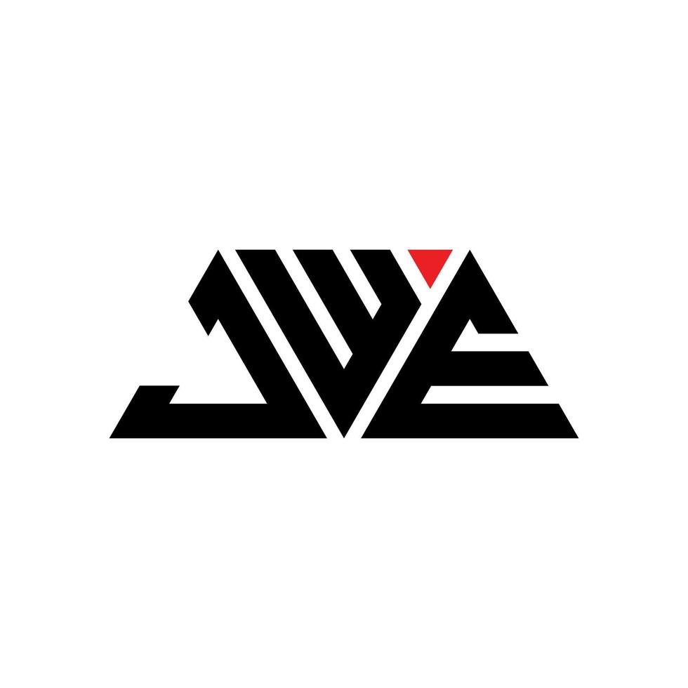 jwe triangolo logo design lettera con forma triangolare. monogramma di design del logo del triangolo jwe. modello di logo vettoriale triangolo jwe con colore rosso. jwe logo triangolare logo semplice, elegante e lussuoso. jwe