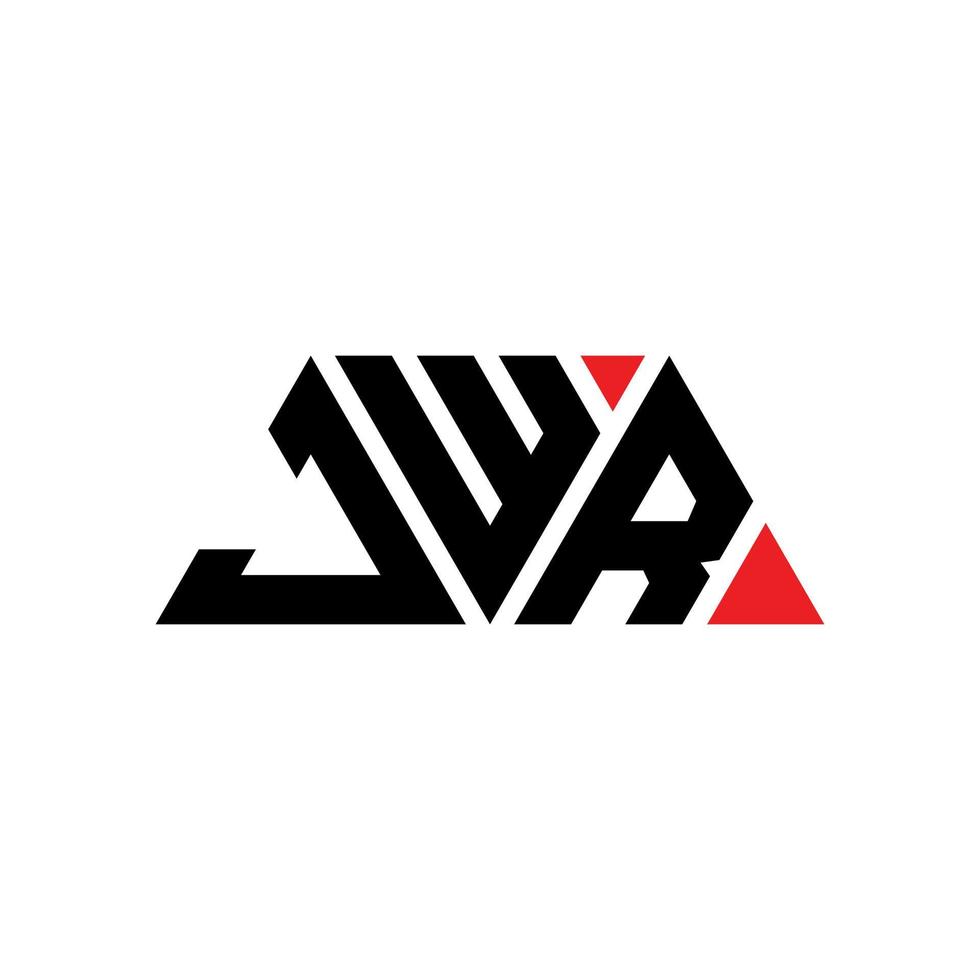 design del logo della lettera del triangolo jwr con forma triangolare. monogramma di design del logo del triangolo jwr. modello di logo vettoriale triangolo jwr con colore rosso. jwr logo triangolare logo semplice, elegante e lussuoso. jwr