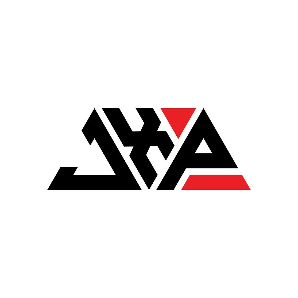 design del logo della lettera triangolare jxp con forma triangolare. monogramma di design del logo del triangolo jxp. modello di logo vettoriale triangolo jxp con colore rosso. jxp logo triangolare logo semplice, elegante e lussuoso. jxp