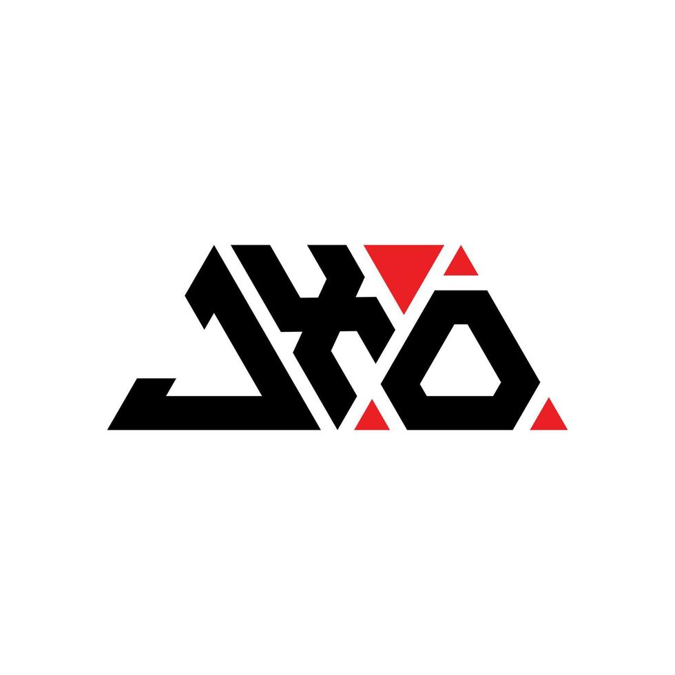 design del logo della lettera triangolare jxo con forma triangolare. monogramma del design del logo del triangolo jxo. modello di logo vettoriale triangolo jxo con colore rosso. logo triangolare jxo logo semplice, elegante e lussuoso. jxo