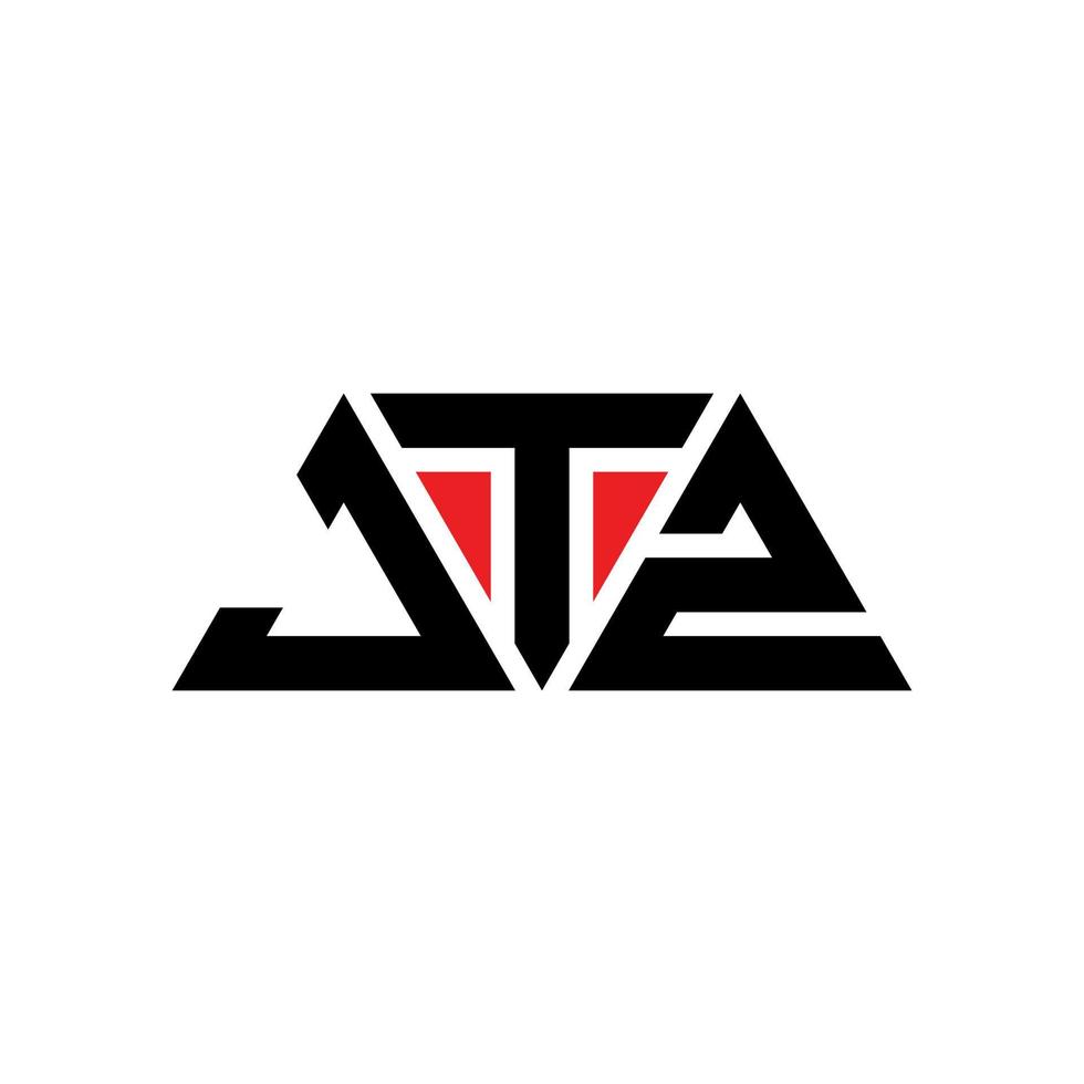 design del logo della lettera del triangolo jtz con forma triangolare. monogramma di design del logo del triangolo jtz. modello di logo vettoriale triangolo jtz con colore rosso. logo triangolare jtz logo semplice, elegante e lussuoso. jtz
