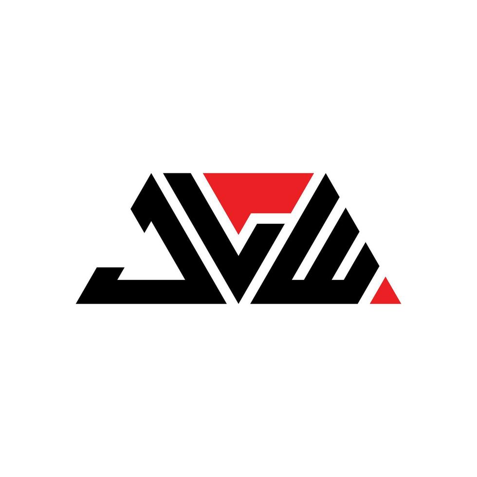 jlw design del logo della lettera triangolare con forma triangolare. monogramma di design del logo del triangolo jlw. modello di logo vettoriale triangolo jlw con colore rosso. jlw logo triangolare logo semplice, elegante e lussuoso. jlw