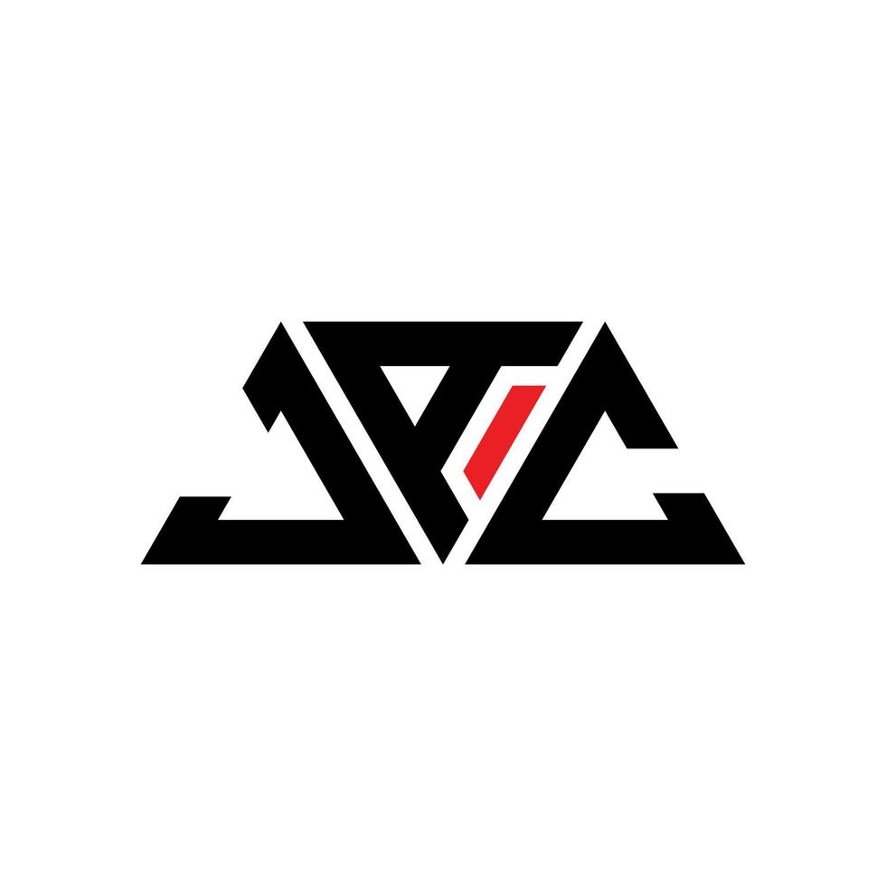 jac triangolo lettera logo design con forma triangolare. jac triangolo logo design monogramma. modello di logo vettoriale triangolo jac con colore rosso. logo triangolare jac logo semplice, elegante e lussuoso. jac