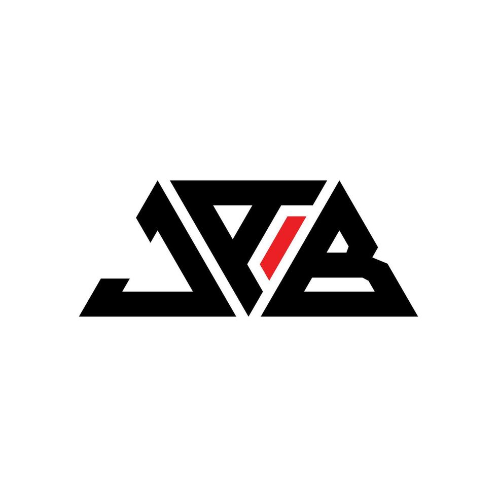 design del logo della lettera del triangolo jab con forma triangolare. monogramma di design del logo del triangolo jab. modello di logo vettoriale triangolo jab con colore rosso. logo triangolare jab logo semplice, elegante e lussuoso. colpo