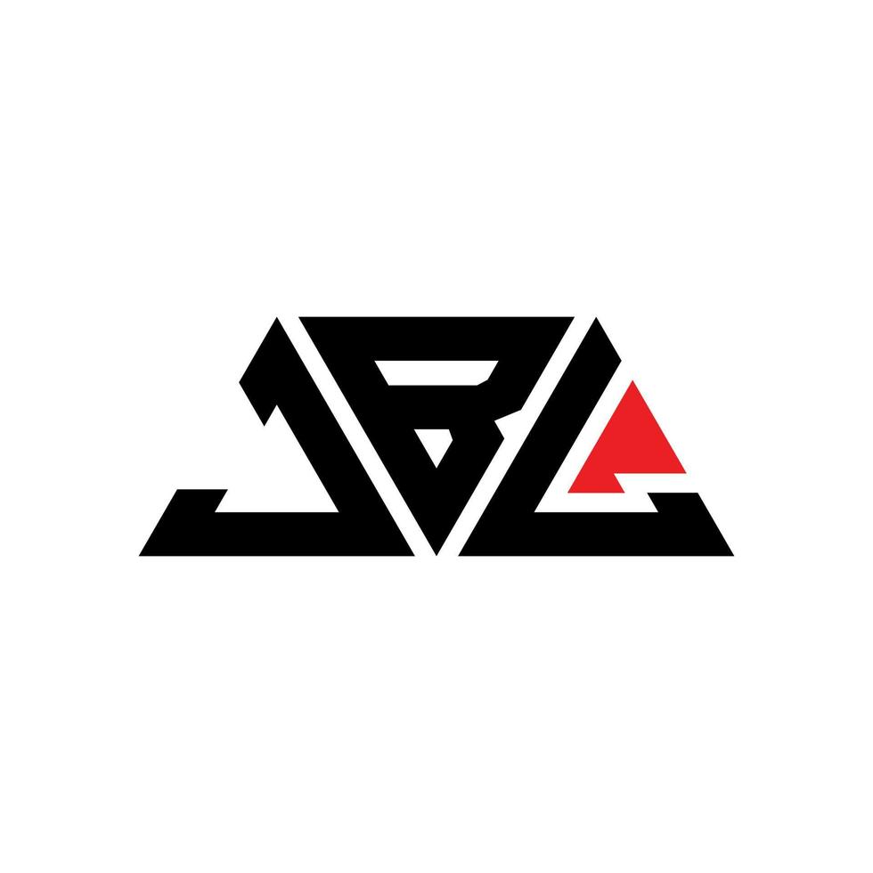 jbl triangolo logo design lettera con forma triangolare. monogramma di design del logo del triangolo jbl. modello di logo vettoriale triangolo jbl con colore rosso. logo triangolare jbl logo semplice, elegante e lussuoso. jbl
