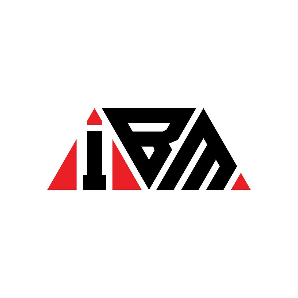 design del logo della lettera triangolo ibm con forma triangolare. Monogramma di design del logo del triangolo ibm. modello di logo vettoriale triangolo ibm con colore rosso. logo triangolare ibm logo semplice, elegante e lussuoso. ibm