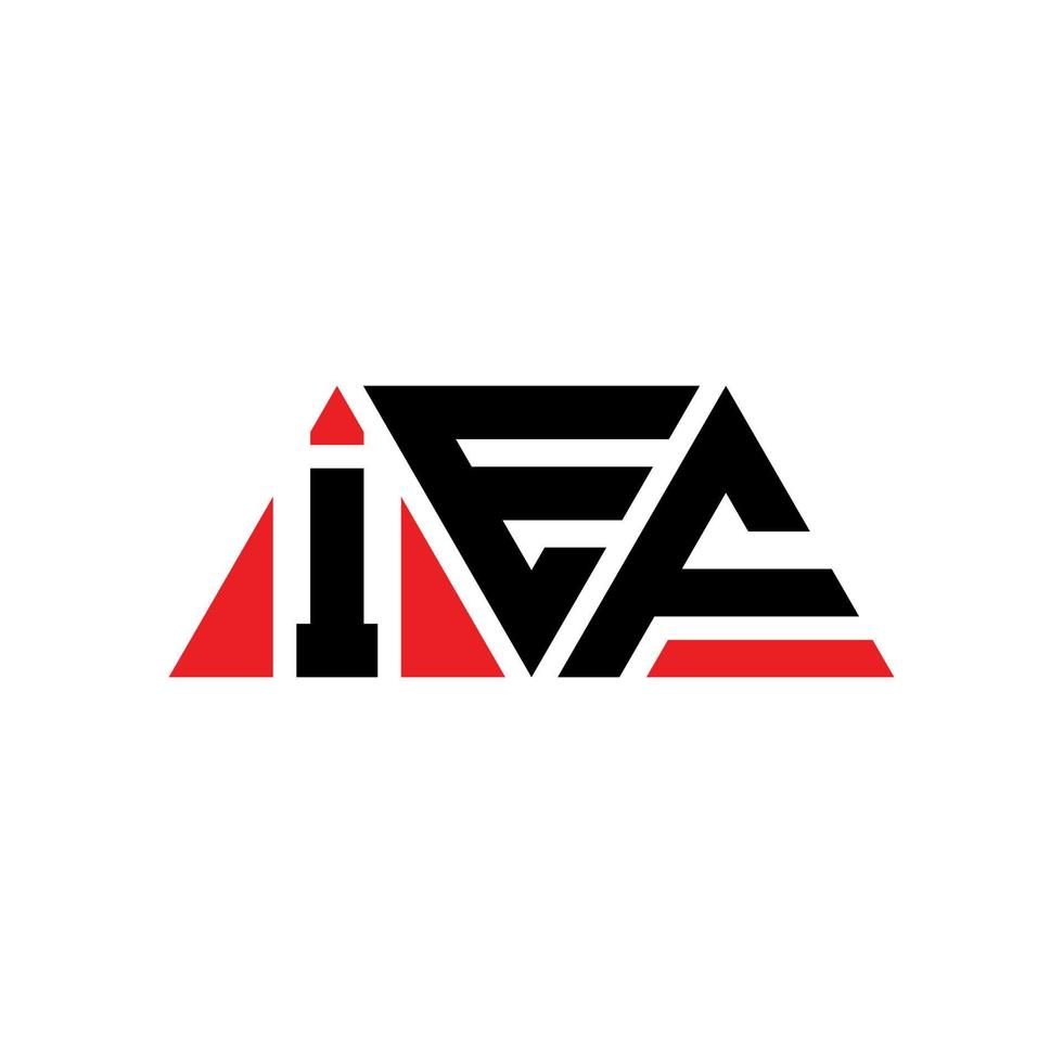 design del logo della lettera triangolare ief con forma triangolare. monogramma di design del logo del triangolo ief. modello di logo vettoriale triangolo ief con colore rosso. ief logo triangolare logo semplice, elegante e lussuoso. ief