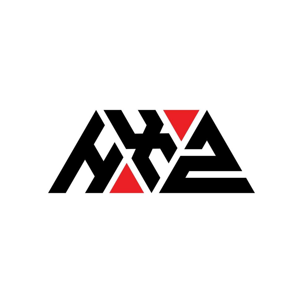 design del logo della lettera del triangolo hxz con forma triangolare. monogramma di design del logo del triangolo hxz. modello di logo vettoriale triangolo hxz con colore rosso. logo triangolare hxz logo semplice, elegante e lussuoso. hxz