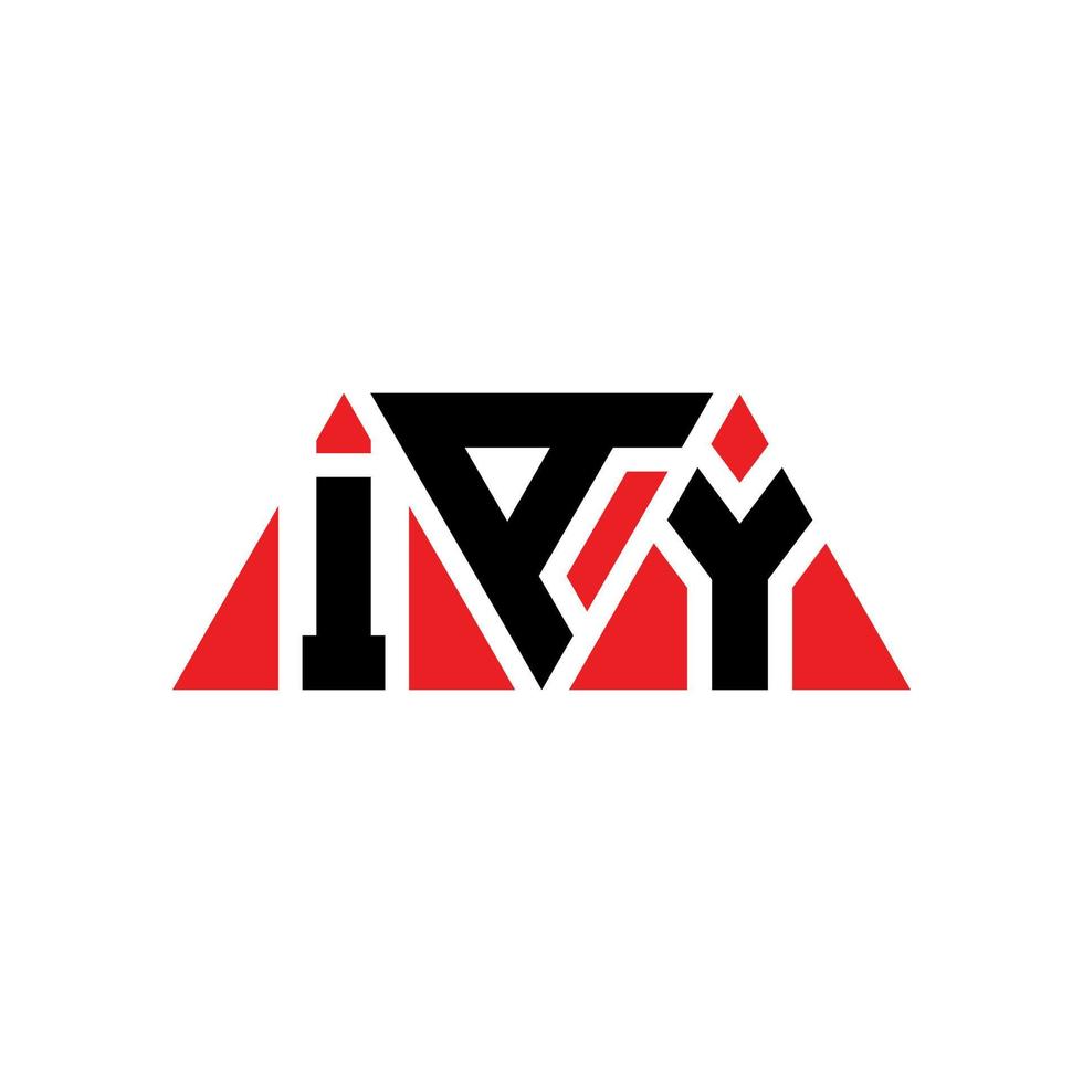 design del logo della lettera del triangolo iay con forma triangolare. monogramma di design del logo del triangolo iay. modello di logo vettoriale triangolo iay con colore rosso. iay logo triangolare logo semplice, elegante e lussuoso. sì