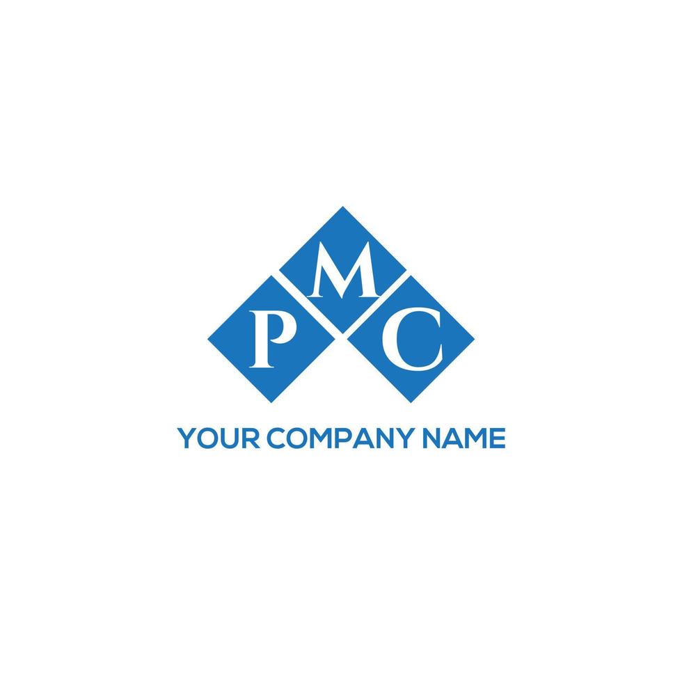 design del logo della lettera pmc su sfondo bianco. concetto di logo della lettera di iniziali creative pmc. disegno della lettera pmc. vettore
