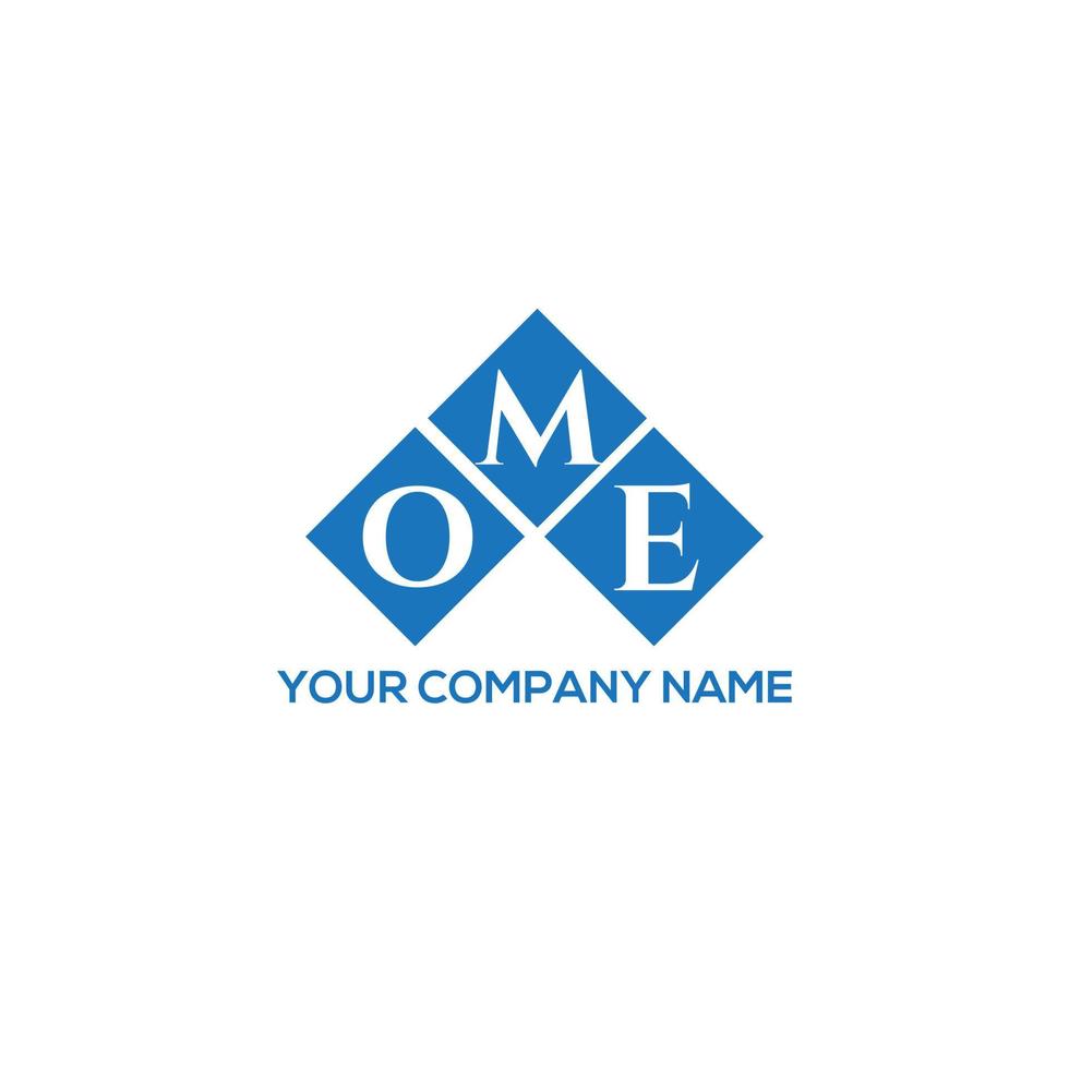 ome lettera logo design su sfondo bianco. ome creative iniziali lettera logo concept. qualche disegno di lettera. vettore