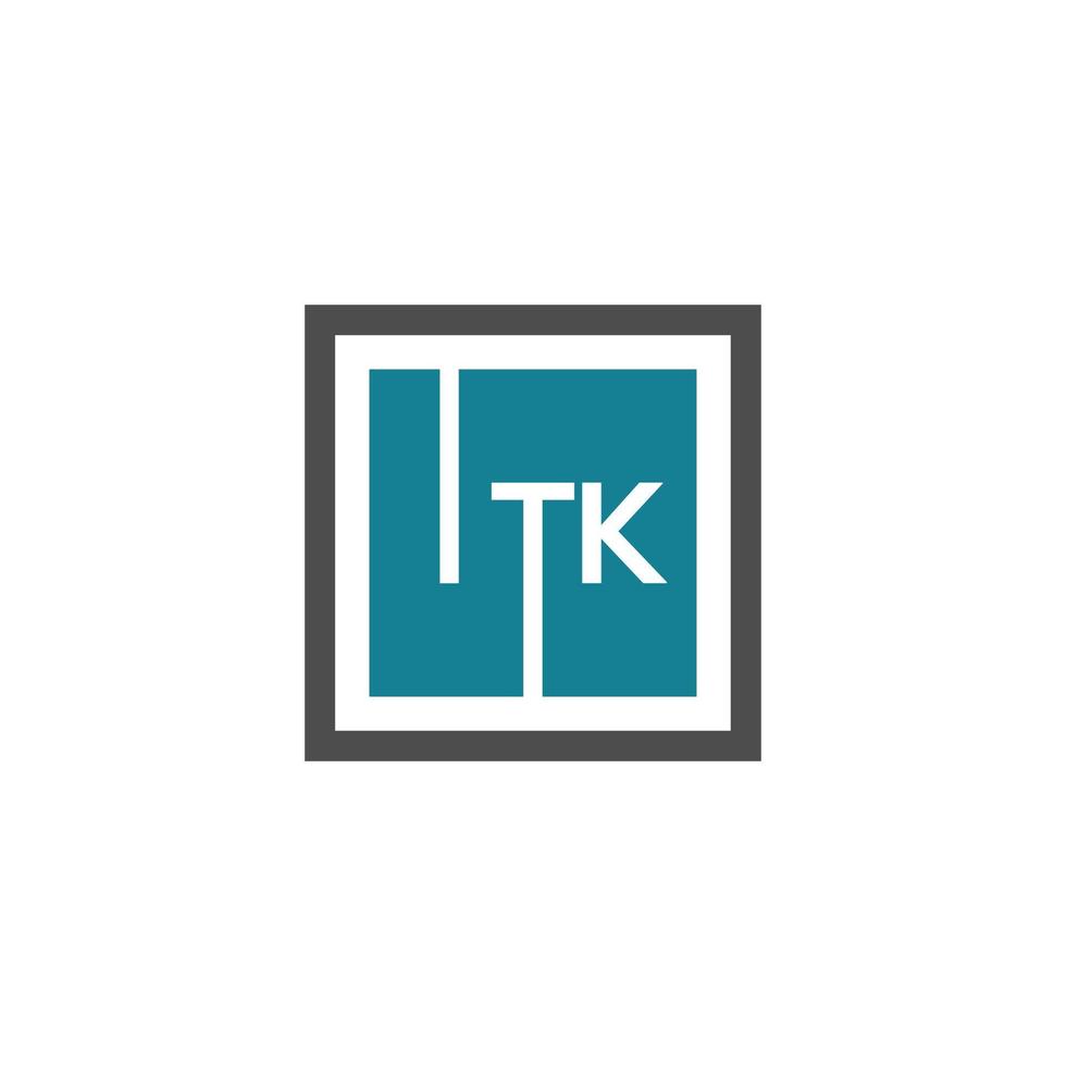 itk lettera logo design su sfondo bianco. itk creative iniziali lettera logo concept. design della lettera itk. vettore