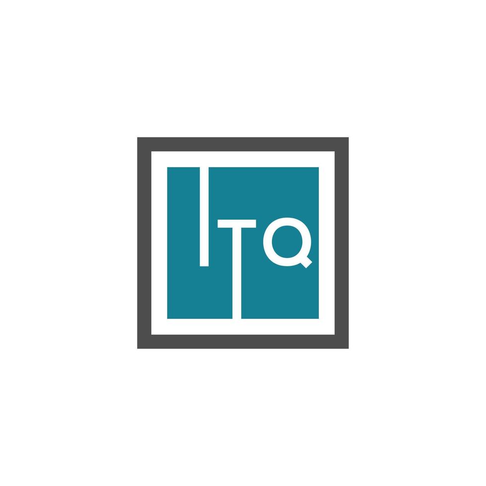 itq lettera logo design su sfondo bianco. concetto di logo della lettera di iniziali creative di itq. design della lettera itq. vettore