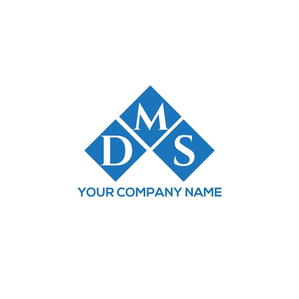 dms lettera logo design su sfondo bianco. dms creative iniziali lettera logo concept. disegno della lettera dms. vettore