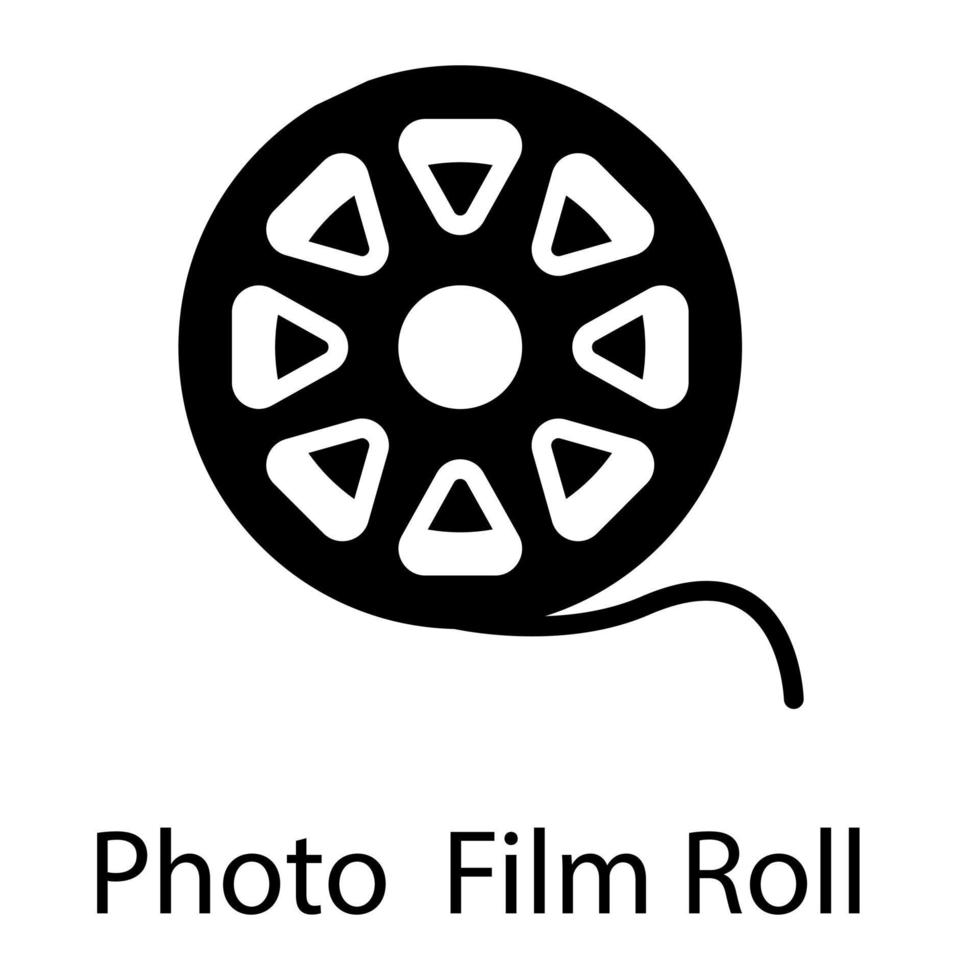 icona del glifo cinematografico isolato su sfondo bianco vettore
