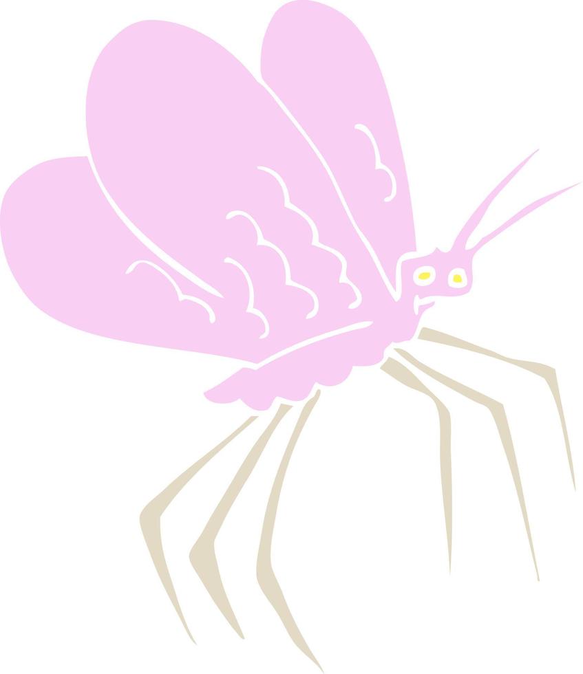 illustrazione a colori piatta di una farfalla cartone animato vettore