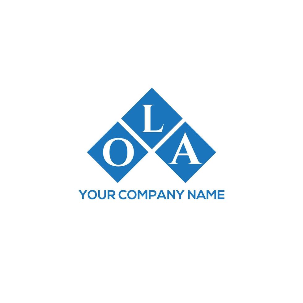 ola lettera logo design su sfondo bianco. ola creative iniziali lettera logo concept. disegno della lettera ola. vettore