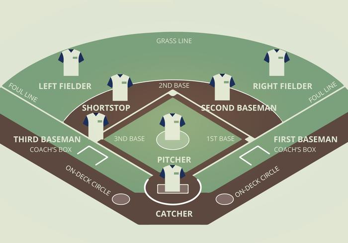 illustrazione vettoriale di baseball diamante