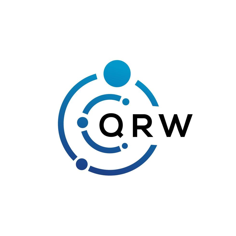 qrw lettera tecnologia logo design su sfondo bianco. qrw creative iniziali lettera it logo concept. disegno della lettera qrw. vettore