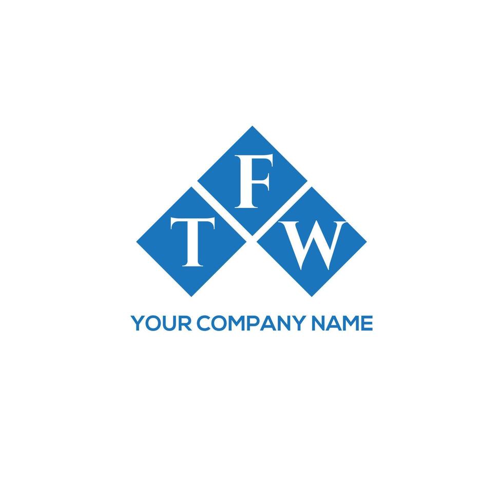 tfw lettera logo design su sfondo bianco. tfw creative iniziali lettera logo concept. disegno della lettera tfw. vettore