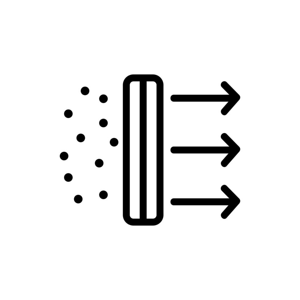 filtro di pulizia del pannello in azione icona vettore illustrazione del profilo