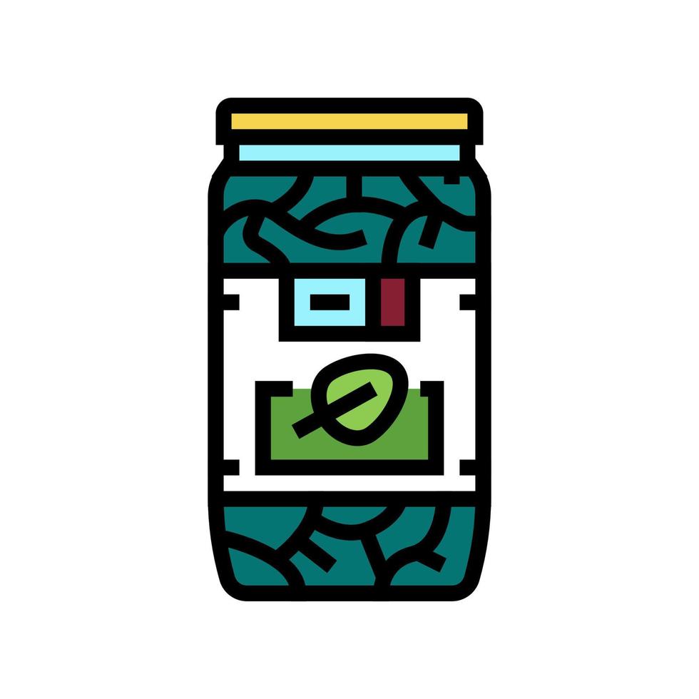 spinaci in bottiglia icona colore illustrazione vettoriale