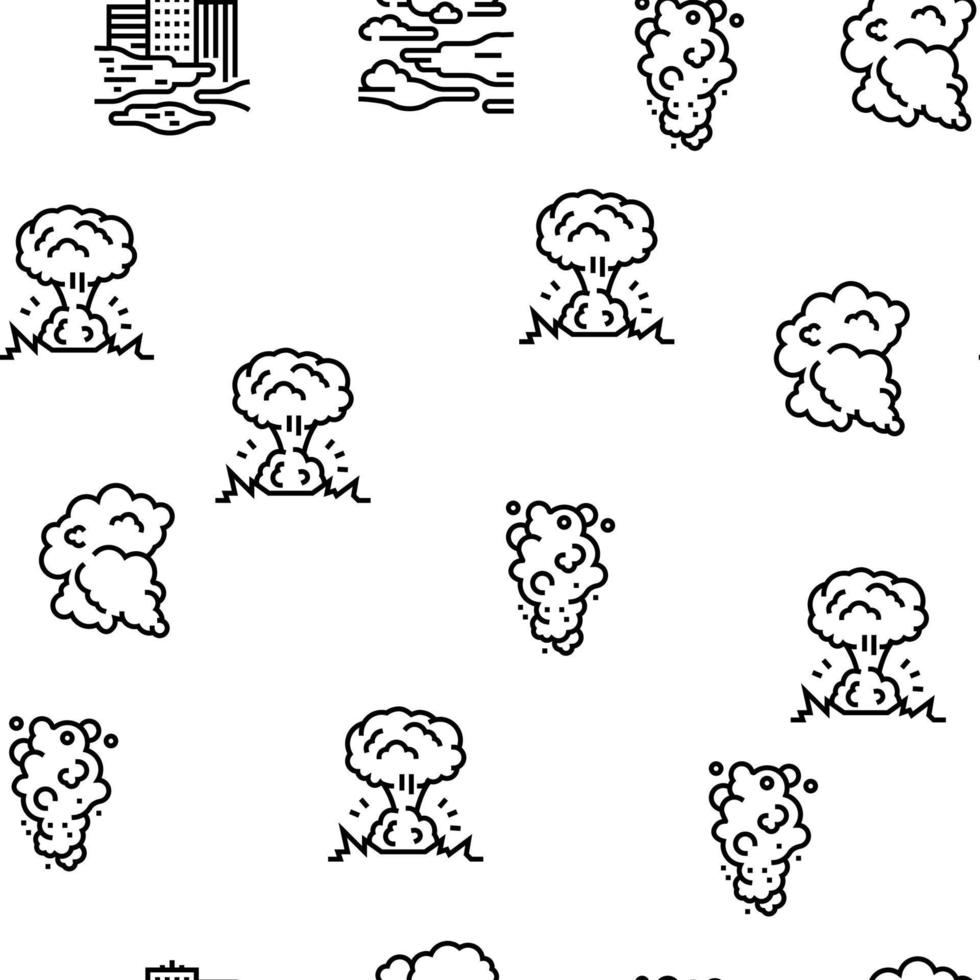 fumo e nebbia vapore vettore seamless pattern