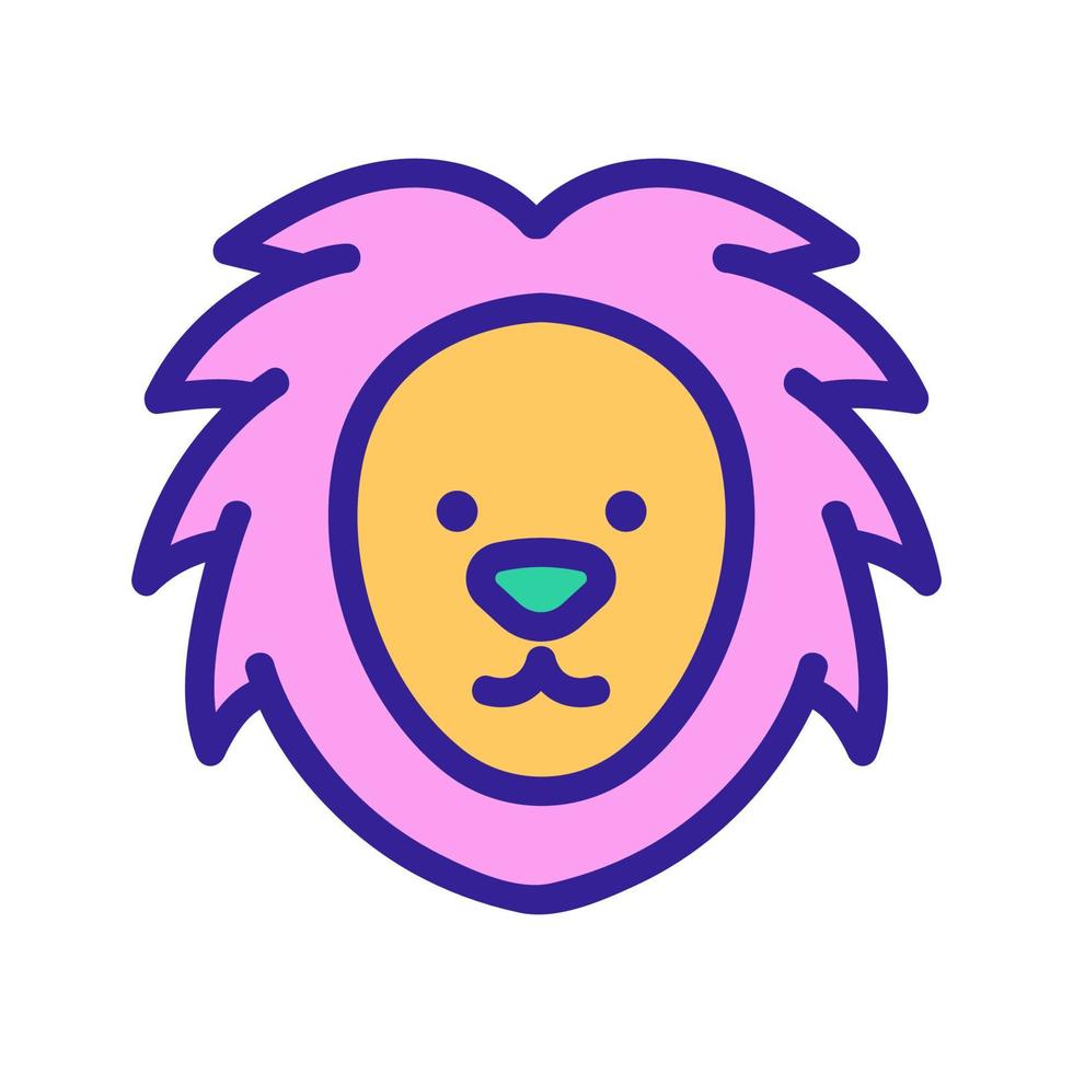 vettore icona leone. illustrazione del simbolo del contorno isolato