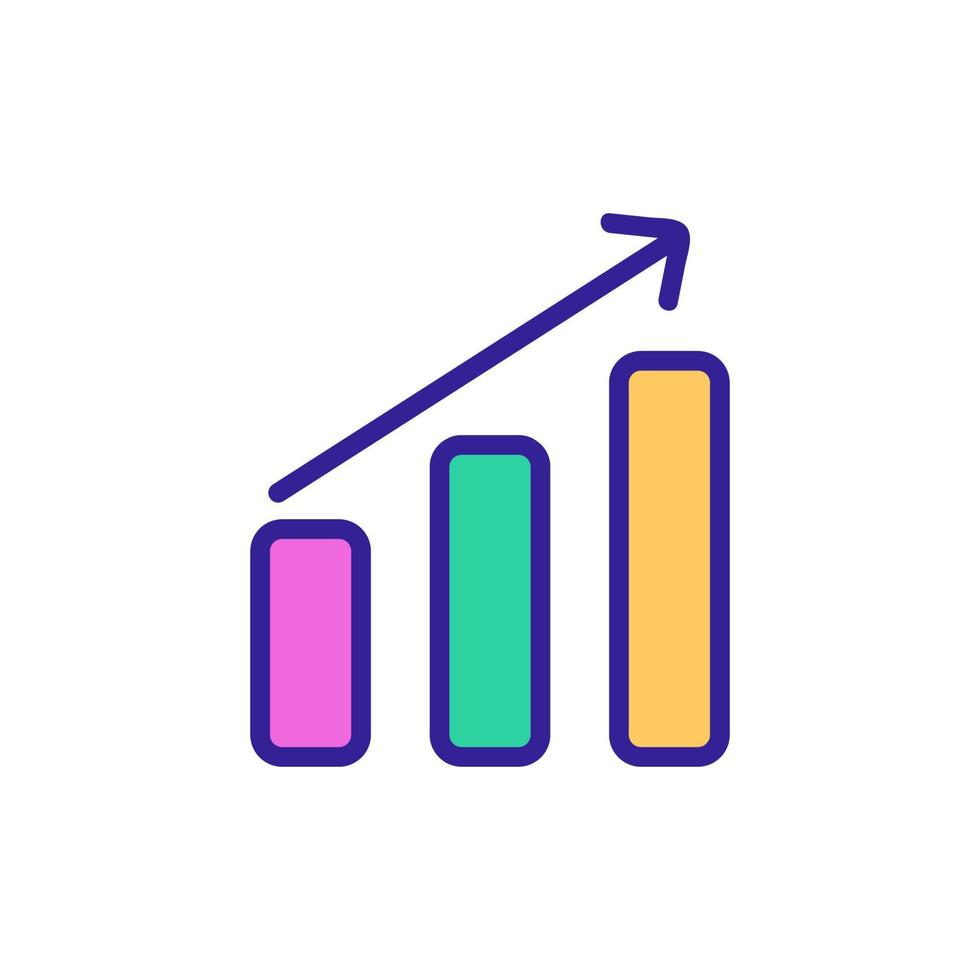 la tendenza in crescita è un vettore di icone. illustrazione del simbolo del contorno isolato