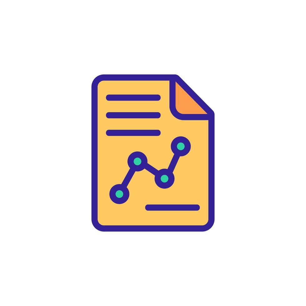 grafico sul documento vettoriale icona. illustrazione del simbolo del contorno isolato