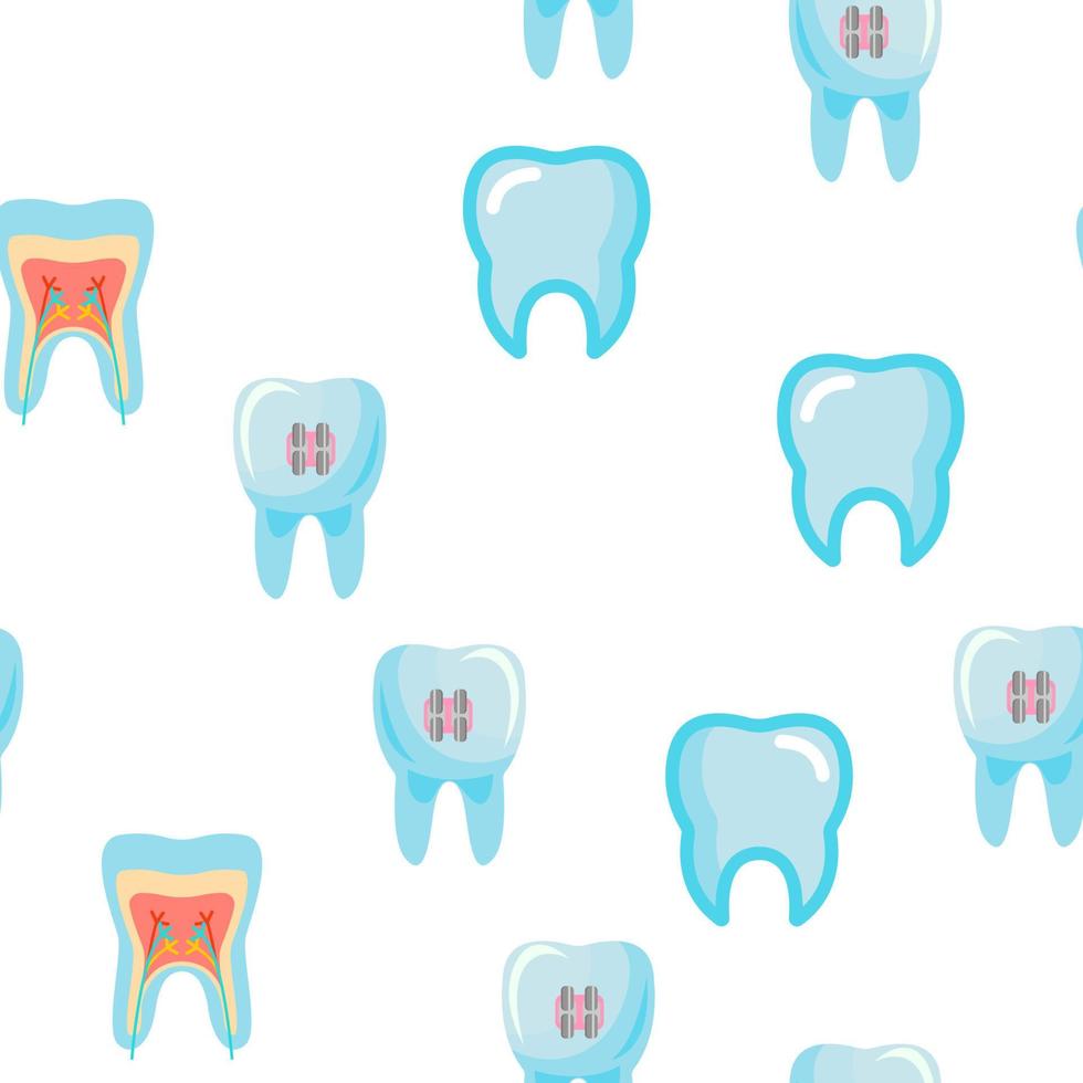 Reticolo senza giunte dell'icona del dente vettore