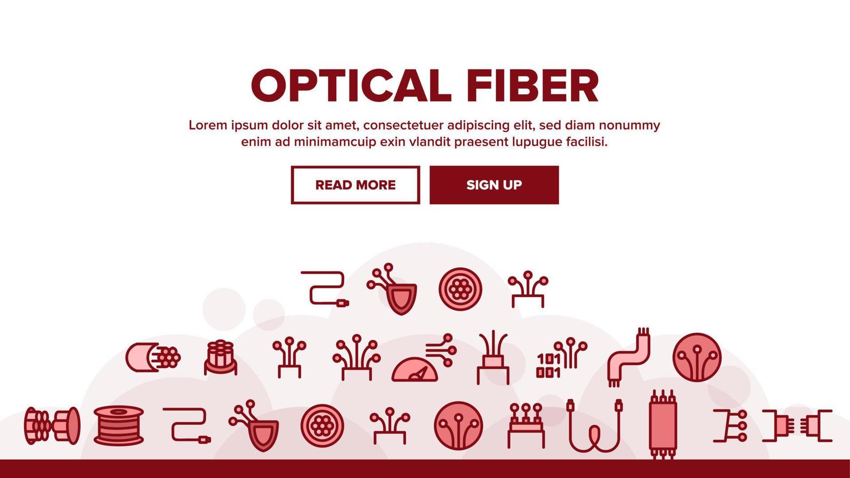 vettore di intestazione di atterraggio in fibra ottica