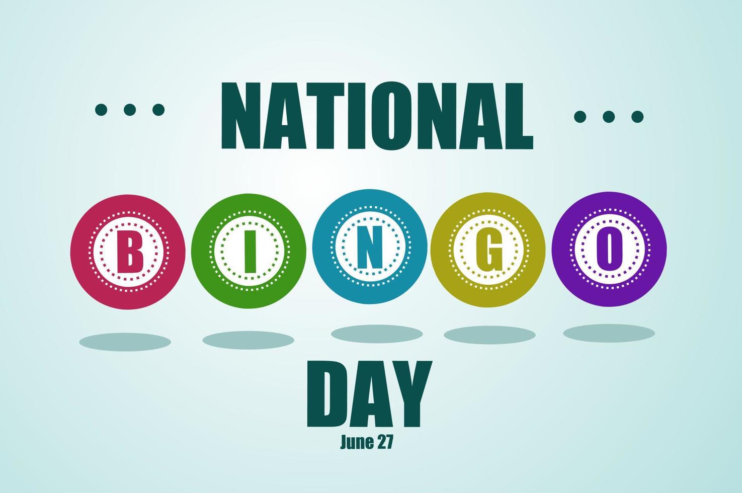 illustrazione vettoriale della giornata nazionale del bingo