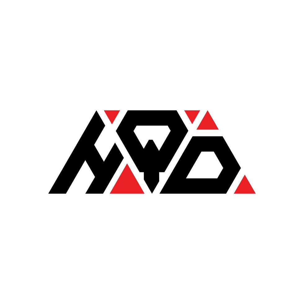 design del logo della lettera del triangolo hqd con forma triangolare. monogramma di design del logo del triangolo hqd. modello di logo vettoriale triangolo hqd con colore rosso. logo triangolare hqd logo semplice, elegante e lussuoso. hqd